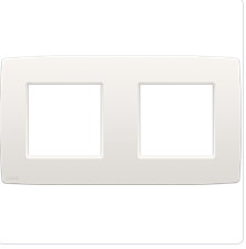 plaque de finition double horizontal Blanc - Ohm Materials